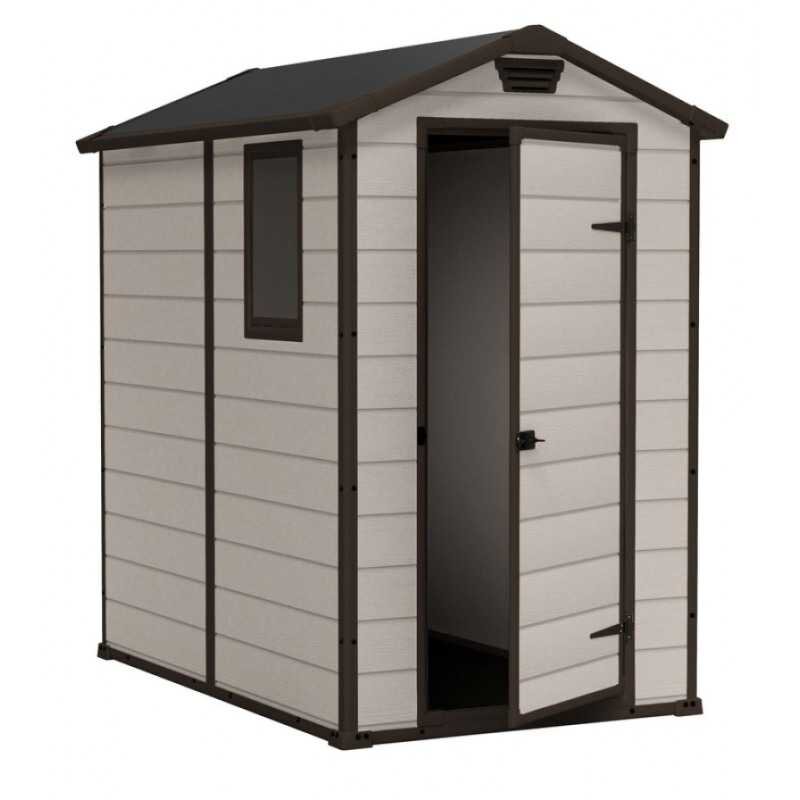 Casuta de gradina, Keter, Bej, 4x6, colectie Manor, ferestre, ventilatie