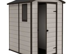 Casuta de gradina, Keter, Bej, 4x6, colectie Manor, ferestre, ventilatie